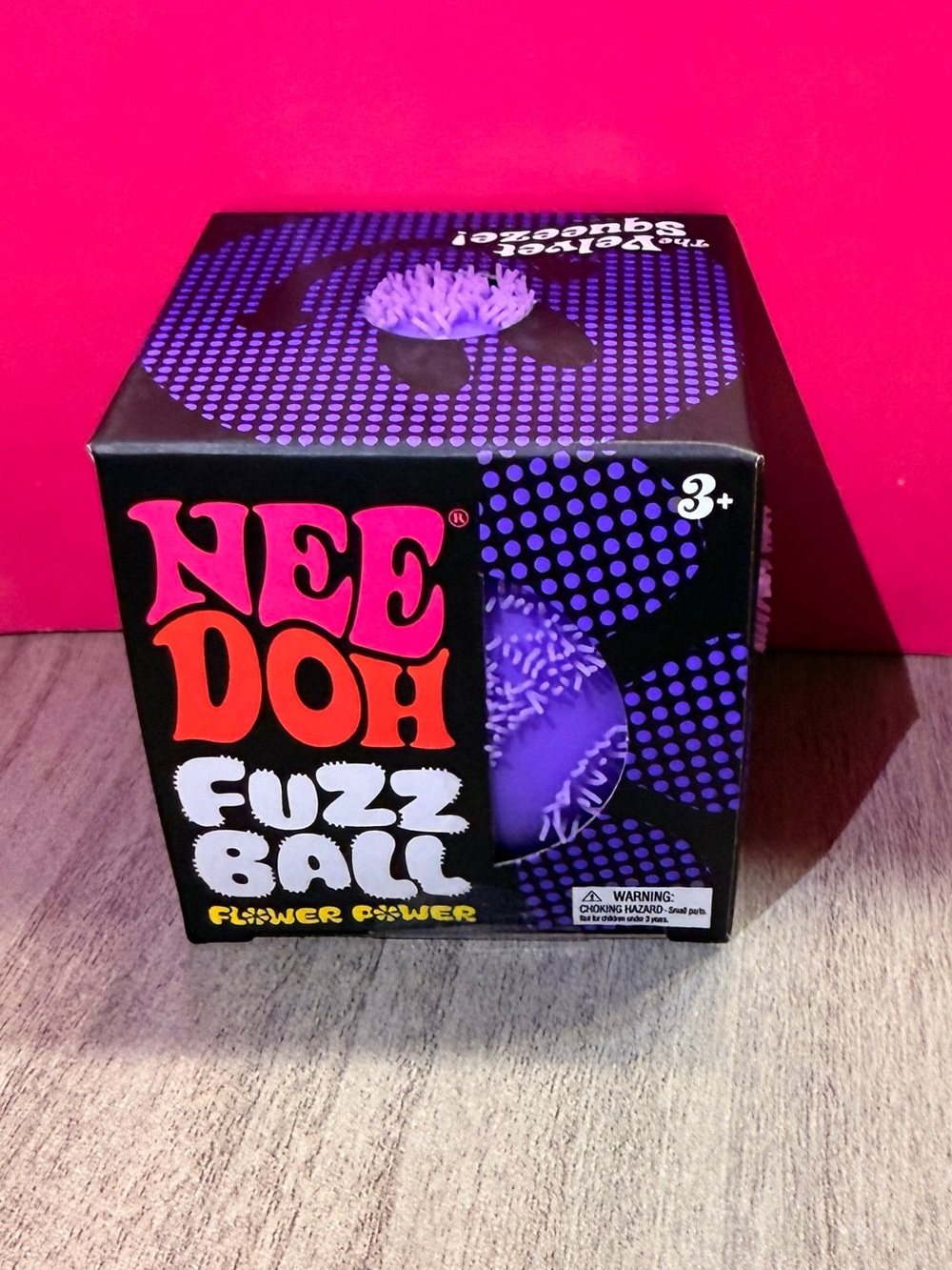 Authentic NeeDoh Fuzzball-Purple        (velvet squeeze)